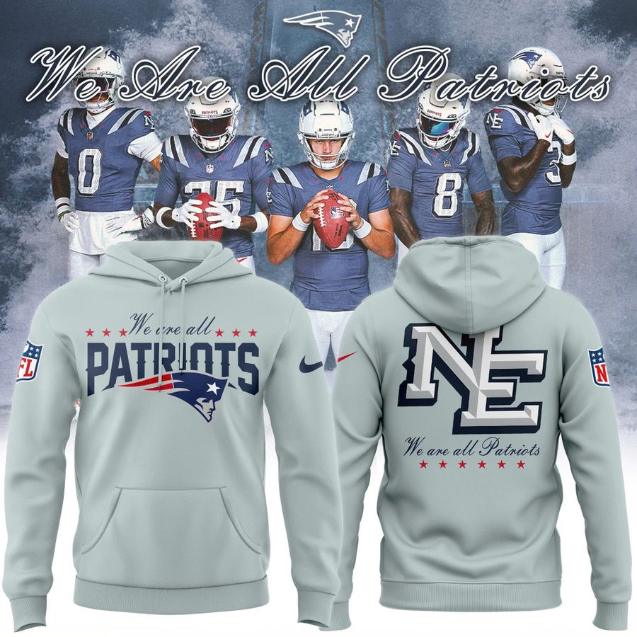 Men's New England Patriots Silver 2026 Rivalries Collection Hoodie
