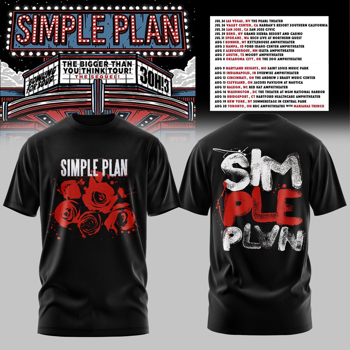 The Bigger Than You Think Tour Premium 3D Tshirt – Circle SP Logo Style