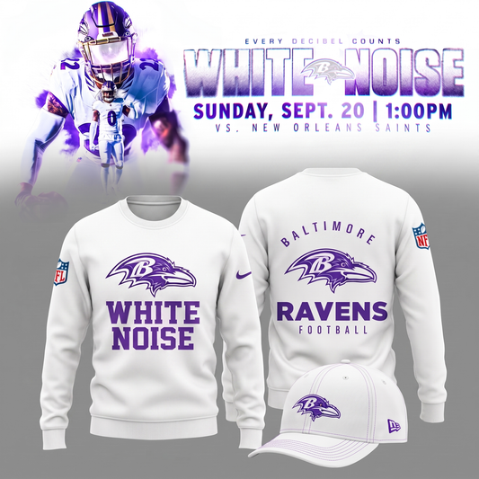 2026 Baltimore Ravens - White Noise Limited Edition Sweater
