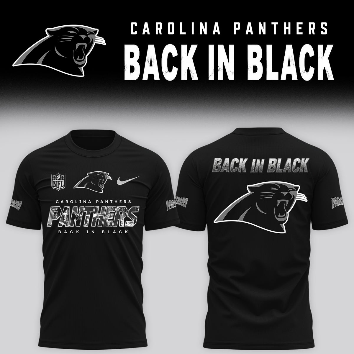 2026 Carolina Panthers - Back In Black Limited Edition Tshirt