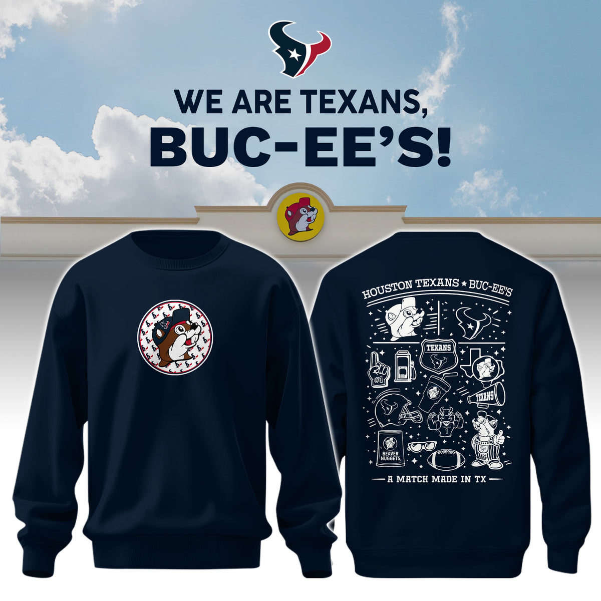 Houston Texans x Buc-ee's We Are Texans Sweatshirt #3