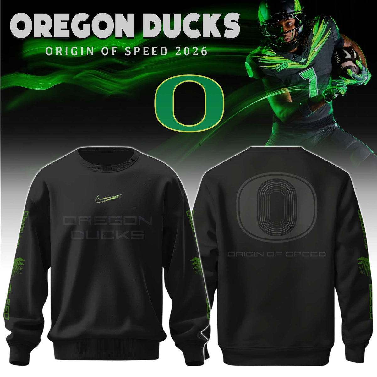 Oregon Ducks Origin of Speed Crewneck