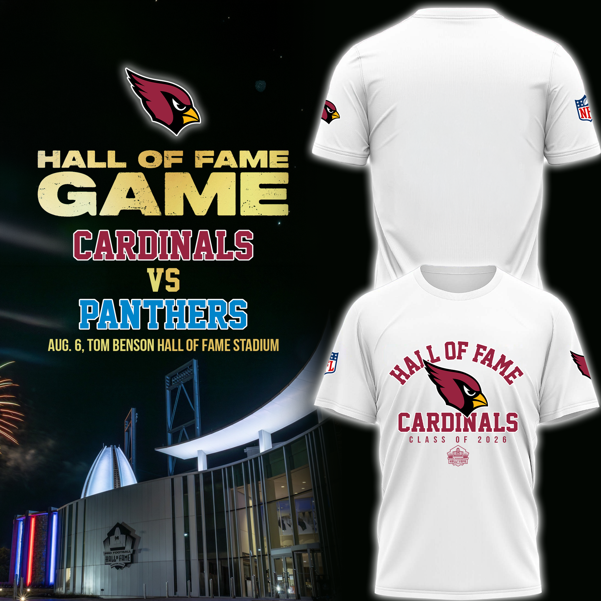 Arizona Cardinals - Hall of Fame Game 2026 Limited Edition Tshirt