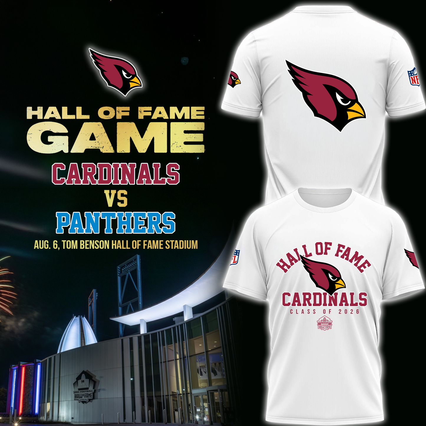 Arizona Cardinals - Hall of Fame Game 2026 Limited Edition Tshirt