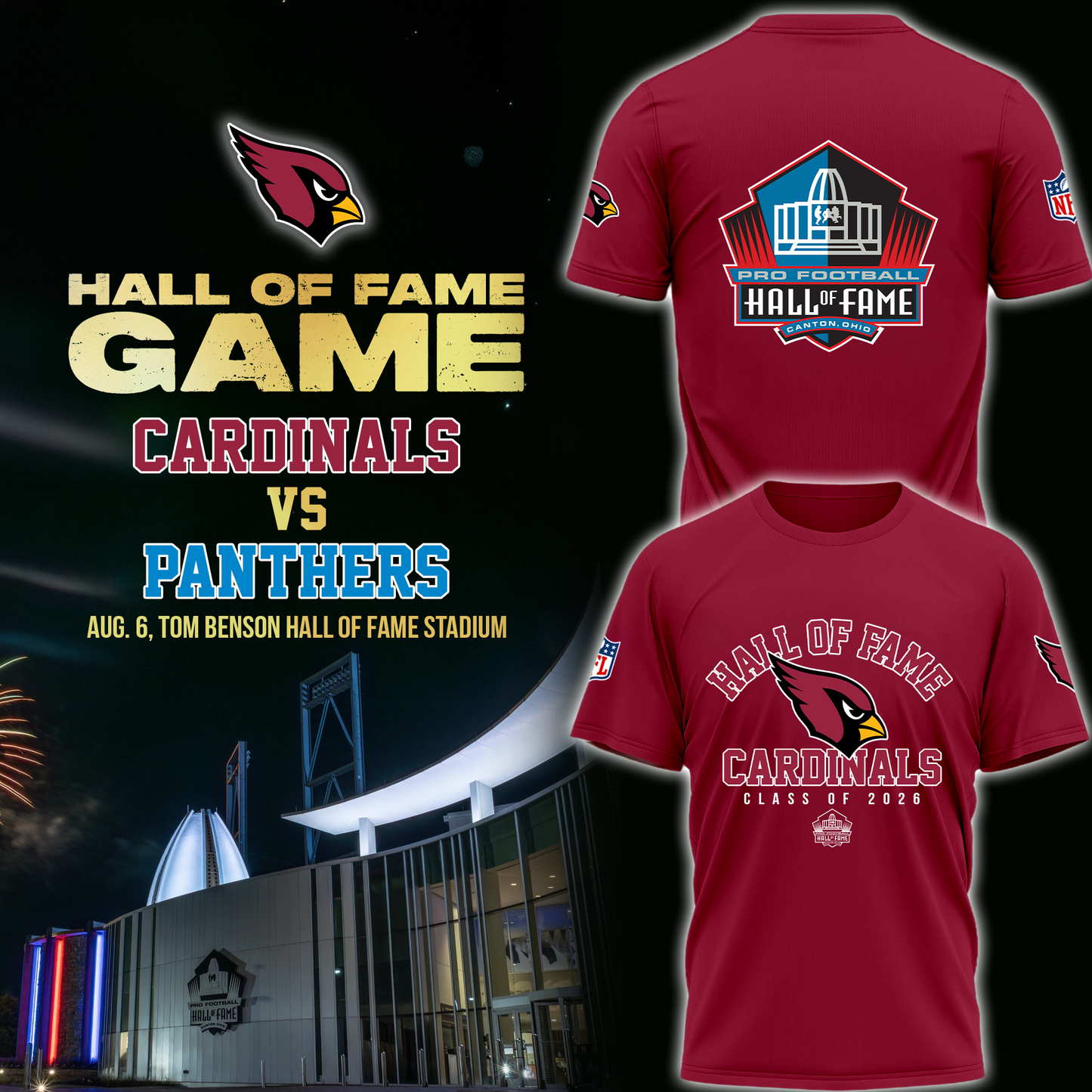 Arizona Cardinals - Hall of Fame Game 2026 Limited Edition Tshirt