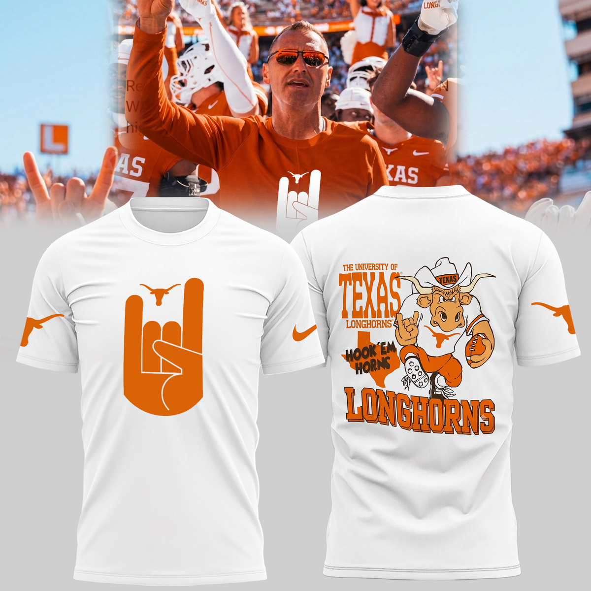 Limited Edition Texas Longhorns Hook 'Em Sign T-Shirt