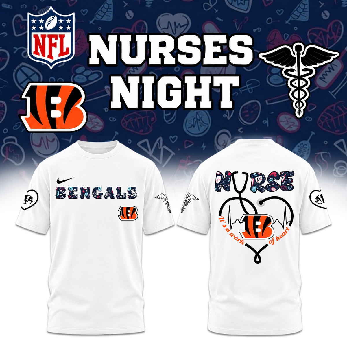 Cincinnati Football Nurse Night Tshirt