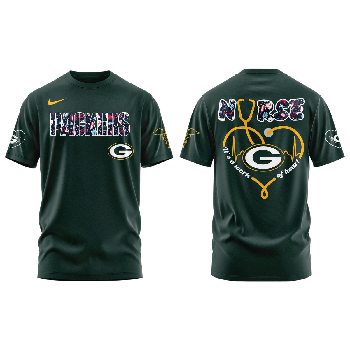 Green Bay Packers NURSES NIGHT Combo Tshirt | Jogger | Cap