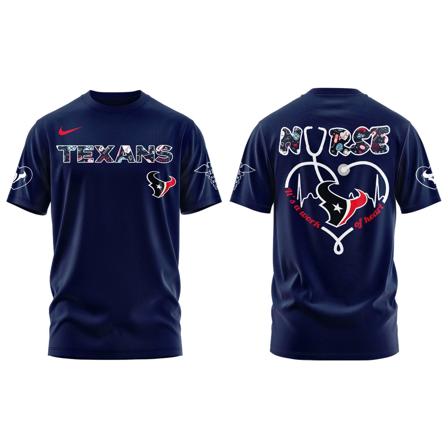 Houston Texans NURSES NIGHT Combo Tshirt | Jogger | Cap