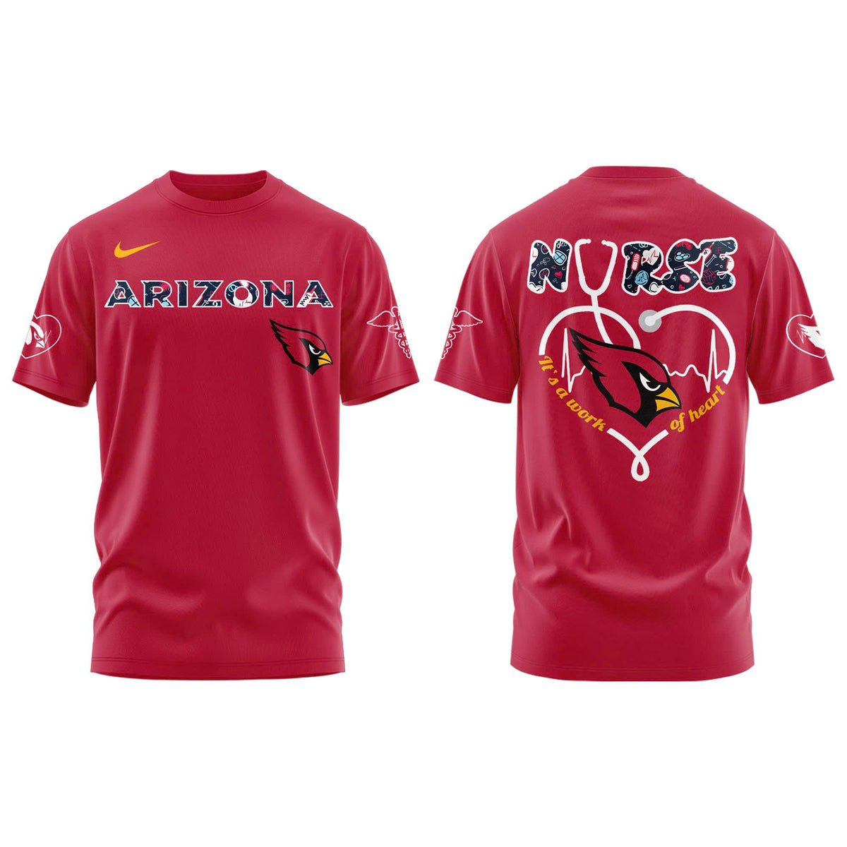 Arizona Cardinals NURSES NIGHT Combo Tshirt | Jogger | Cap