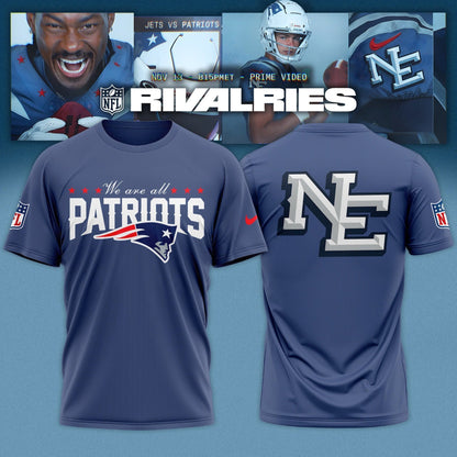 New England Patriots 2026 Rivalries Nor’Easter Storm Blue T-shirt