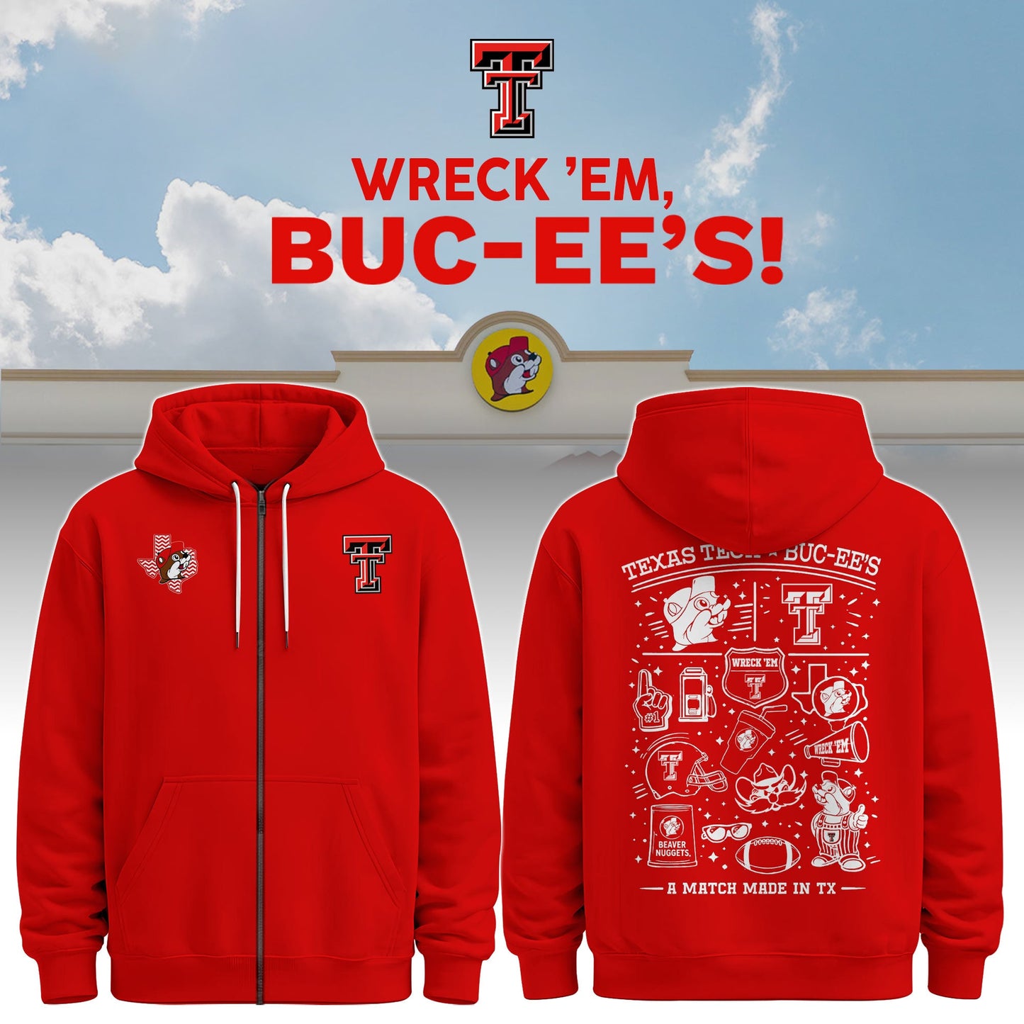 Texas Tech x Buc-ee’s Wreck ’Em Zip Hoodie #2